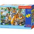 Puzzle 120 dílků - Tygři u řeky 13517