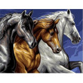Diamantový obrázek 40x30cm - Tři koně 6784