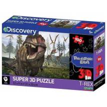 Puzzle 3D efekt - Dinosaurus T-REX 100 dílků