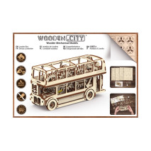 3D Dřevěný London Bus - stavebnice
