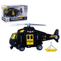 Vrtulník záchranářský ČERNÝ - WY760A, zvuky a světlo