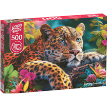 Puzzle 500 dílků - Ležící Leopard 20166