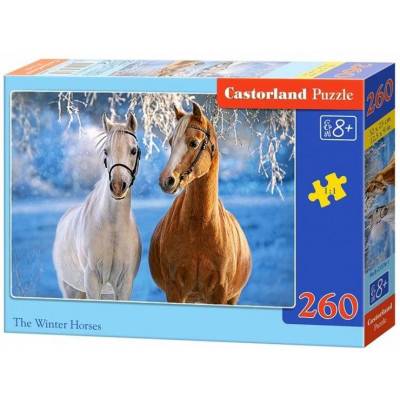 Puzzle 260 dílků - Koně v zasněžené krajině 27378