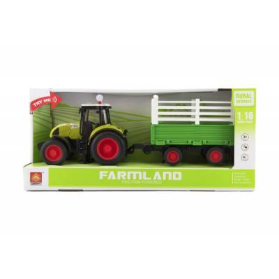 Traktor s vlekem Farmland, zvuky a světlo