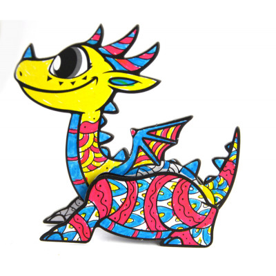 Malované 3D zvířátko - draci 4ks