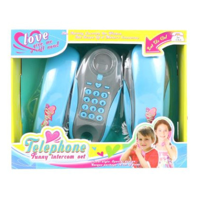 Dětské pokojové telefony 2ks 8m MODRÉ