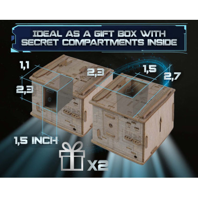 EscWelt Dřevěný hlavolam Space Box