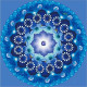 Diamantový obrázek 7D 30x30cm - Mandala modrá 6563